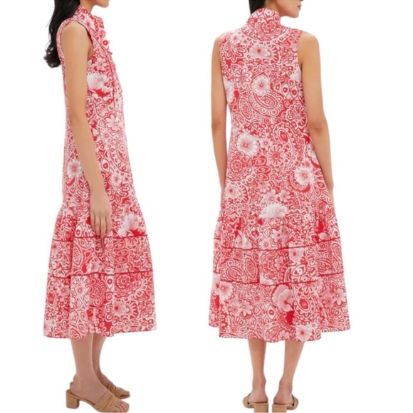 NWT! Tuckernuck/Hyacinth House and White Floral Midi Dress, Size Small - Picture 2 of 12